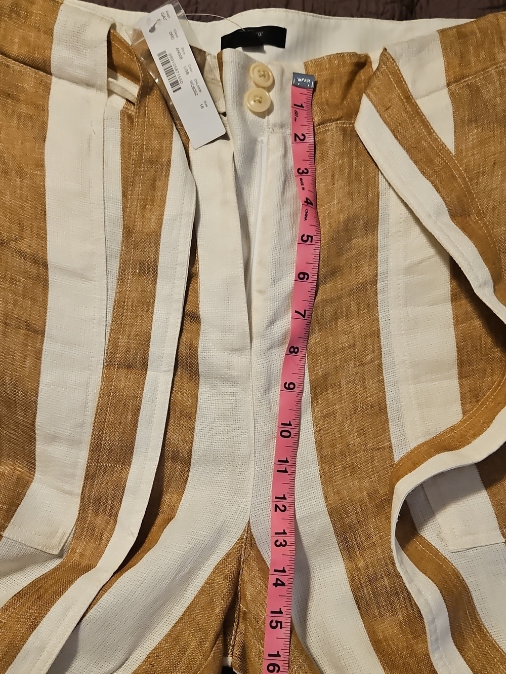 J. Crew Tie-Waist Linen Wide Leg Pants Women's Size 16 - Picture 8 of 16